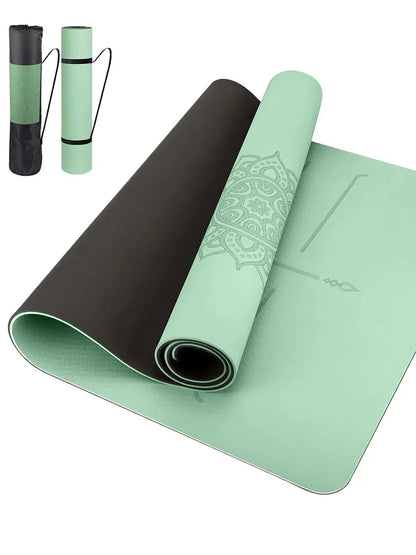 Yoga Mat with Alignment Lines
