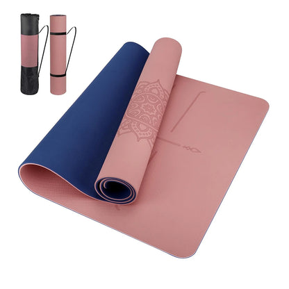 Yoga Mat with Alignment Lines