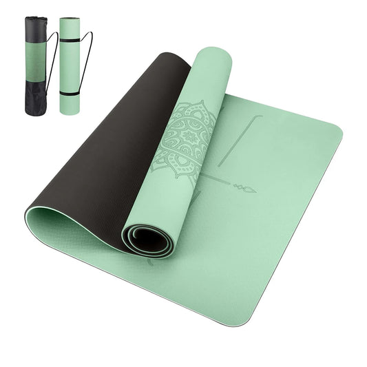 Yoga Mat with Alignment Lines